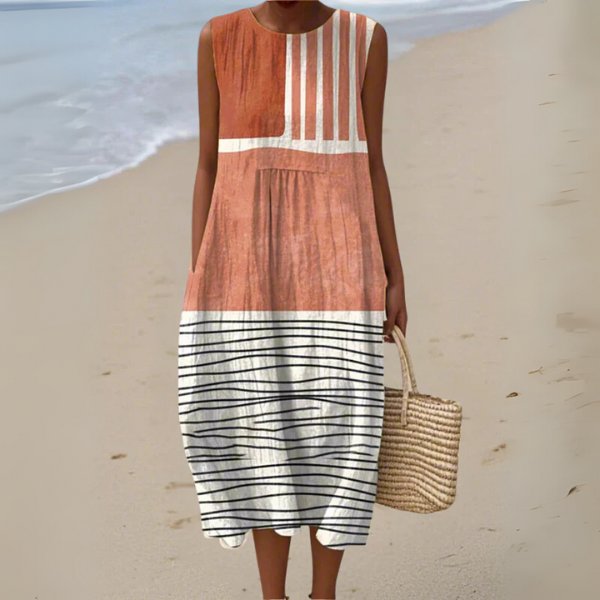 Skye | Striped Midi Dress