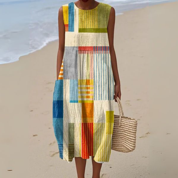Skye | Striped Midi Dress